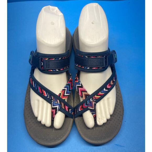 Skechers Reggae Trailway Sandals Women's Sz 9 Colorful Outdoor Strappy Slide - Picture 2 of 11